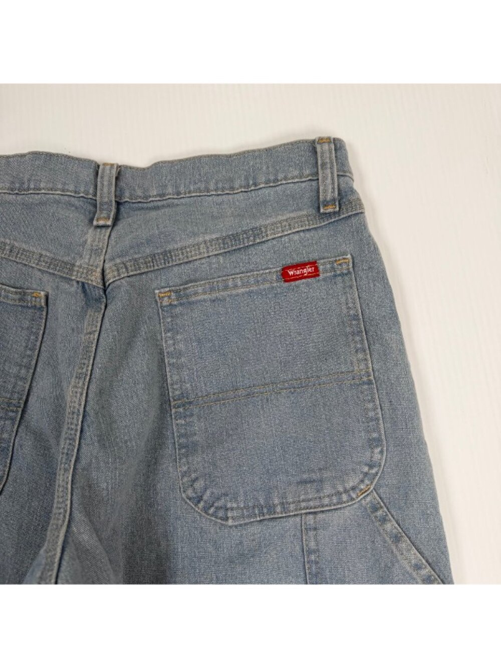 Vintage Wrangler Light Wash Denim Carpenter Shorts 30 - Picture 4 of 5